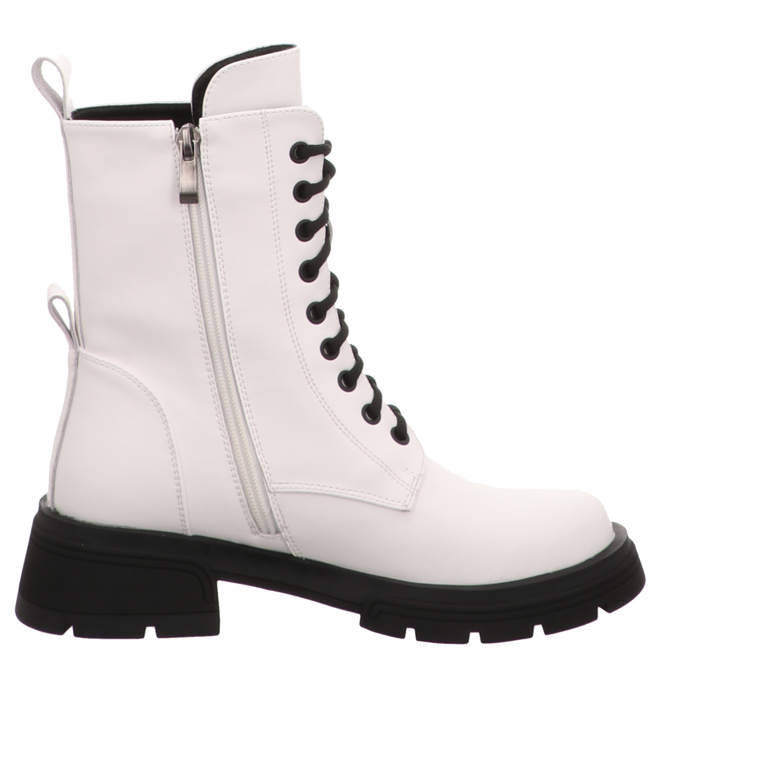 HBH Schnürstiefel weiss/weiss kombi