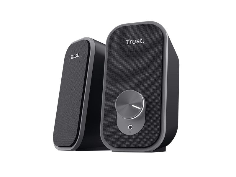Trust PC-Lautsprecher Ador 2.0 Set Kompaktes Lautsprecherset mit klarem Sound und moderner Optik dank einem eleganten Gewebe auf der Vorderseite