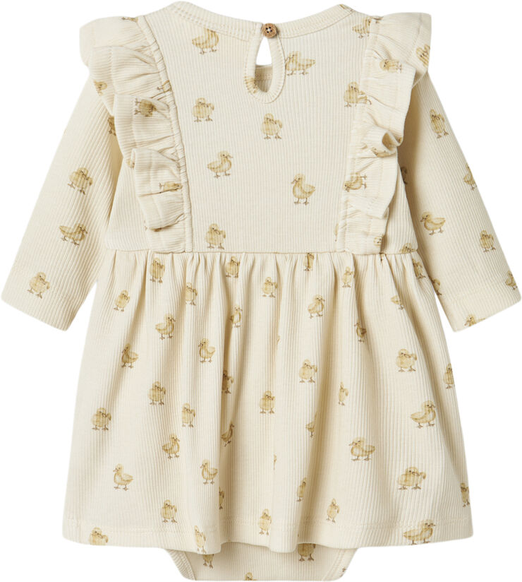 Lil' Atelier NBFLAVO EMO LS BODY DRESS LIL Turtledove/duck