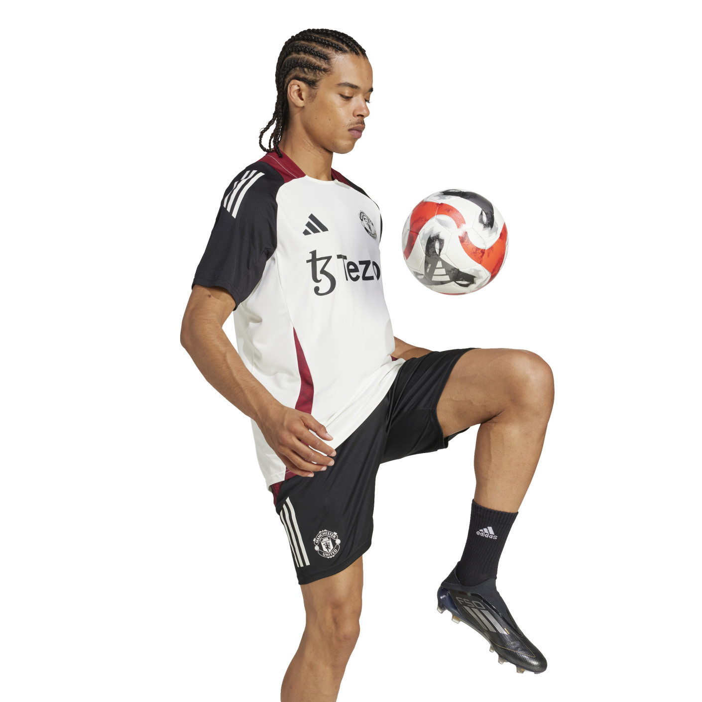 Adidas Manchester United Trainingsshirt 2024-2025 Wit Zwart Rood