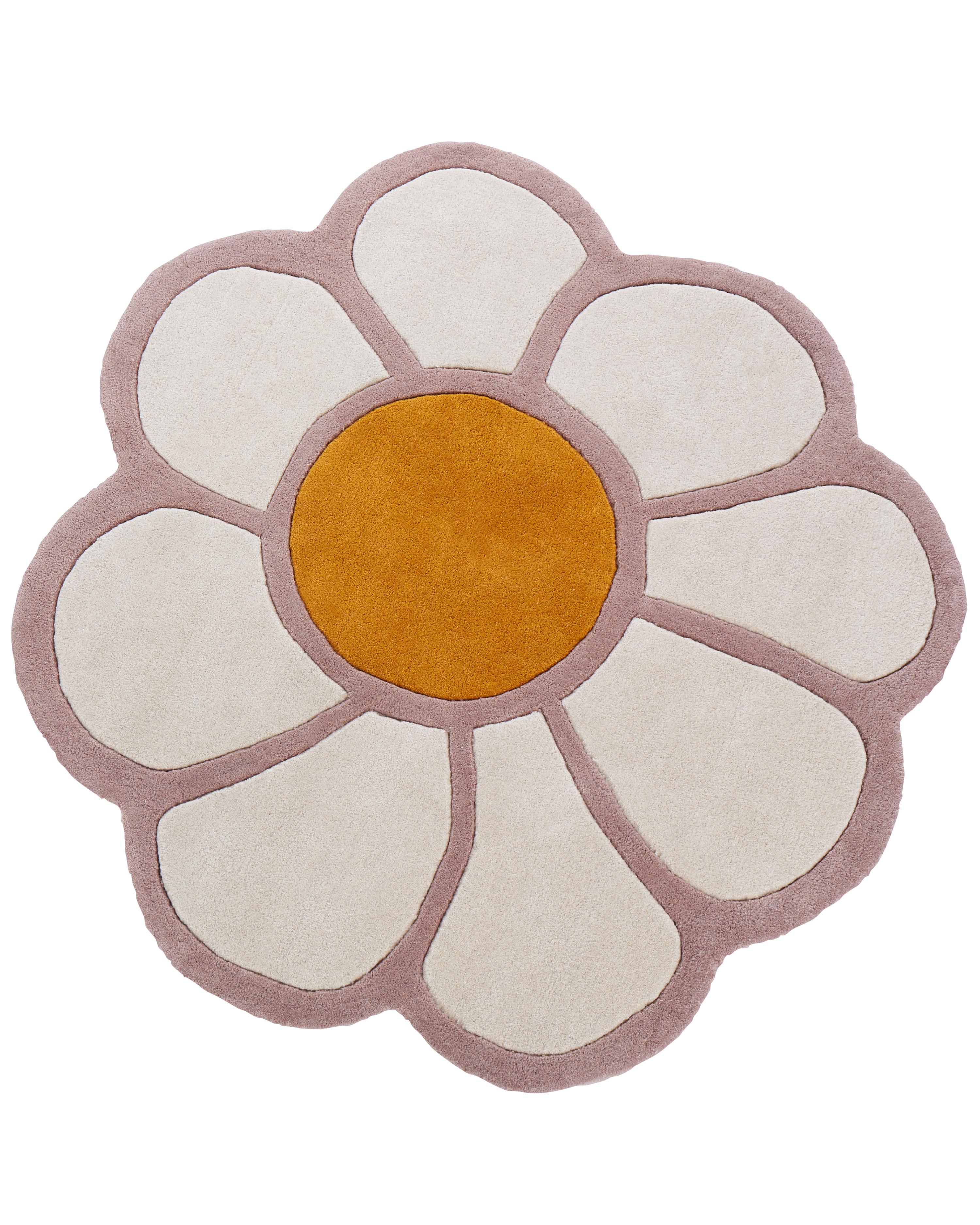 Kindervloerkleed THUMBELINA Gebroken wit ø 120 cm Wol