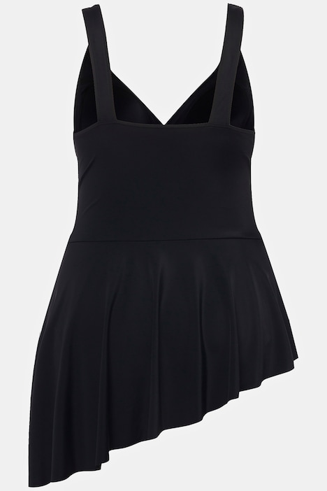 Badekleid, Drapierung, Softcups, integrierter Badeanzug