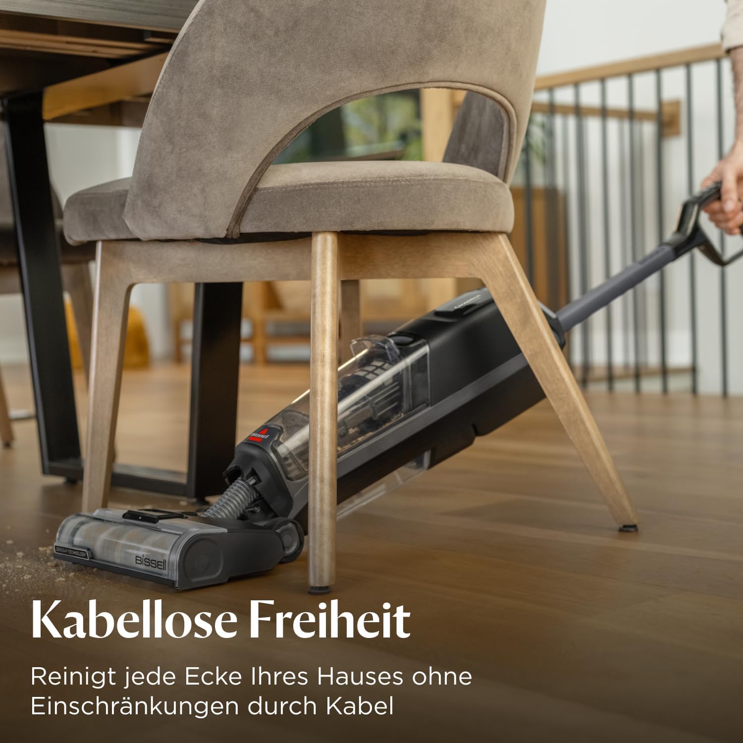 Bissell CrossWave OmniForce Edge, Kabelloser Nass Trockensauger, Saugen & Wischen in Einem oder nur Saugen Modus, Nasssauger mit ZeroGap-Technologie, Waschsauger, 240m² Mehrflächenreinigung, 4017N