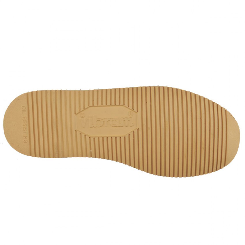 MAKWA SUEDE CANOE MOC TUMBLED DARK BROWN MILITARY-Mocassin en cuir pour homme
