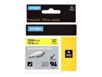 DYMO RhinoPRO Heat shrink tubing - Polyolefin - gul - Rulle (1,2 cm x 1,5 m) 1 rulle(r) hylstre - for Rhino 4200, 6000, 6000 Hard Case Kit