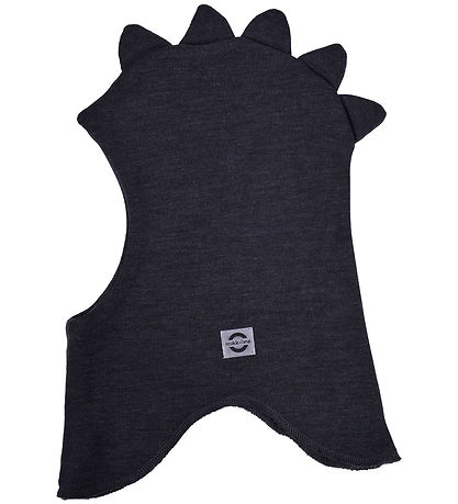 Mikk-Line Schlupfmütze - Wolle/Acryl - 2-lagig - Dark Grey Melan