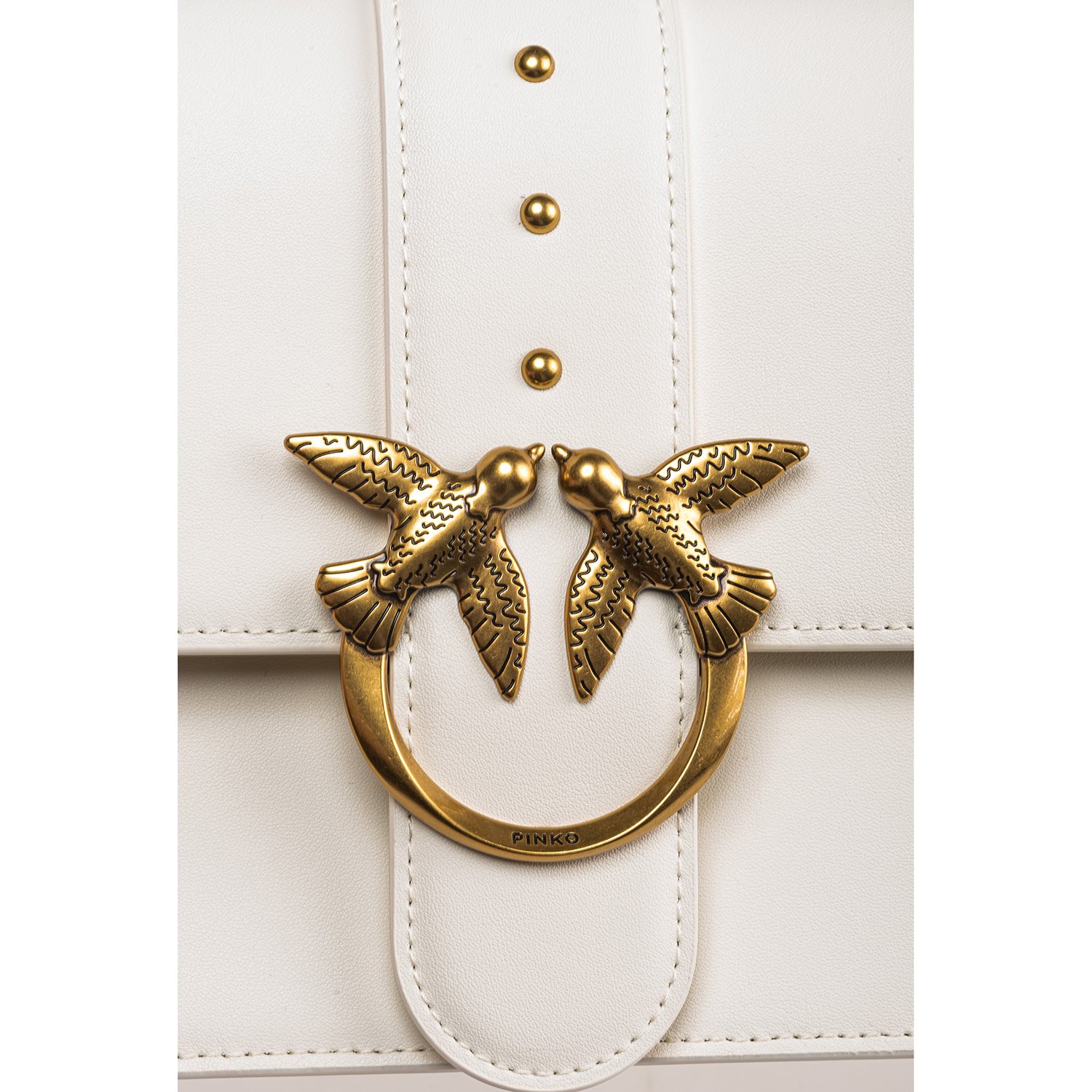 Pinko Love One Classic CL bianco seta/antique gold