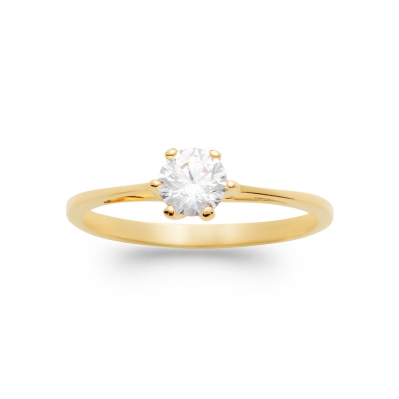 Bague Femme - Plaqué Or - Oxyde de zirconium