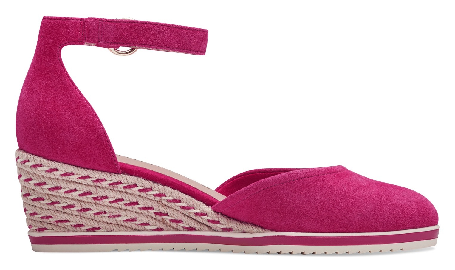 Tamaris Keilpumps  , Keilabsatz, Schlupfschuh, Riemchensandale mit modischem Jute-Besatz