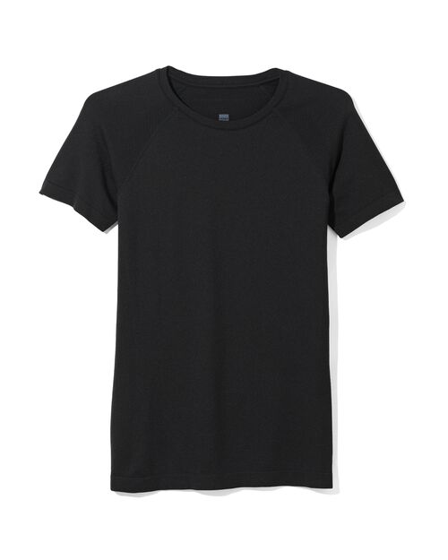 t-shirt sport sans coutures femme noir