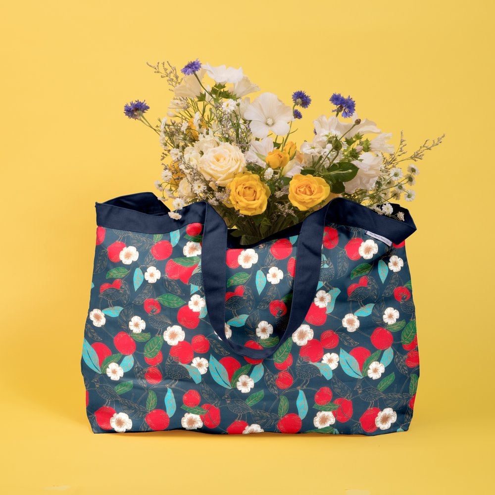 Grand Sac Cabas En Tissu Mandarina