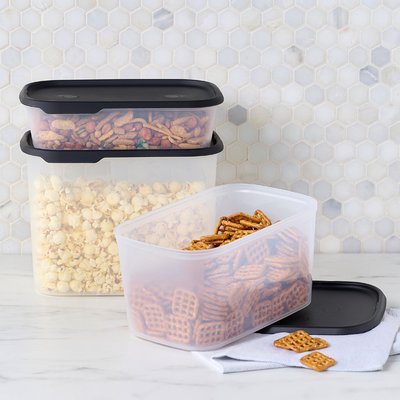 One Touch Fresh® 2,8 l Stapelbarer Vorratsbehälter für kurze Nudeln, Frühstückflocken, Kekse und vieles mehr