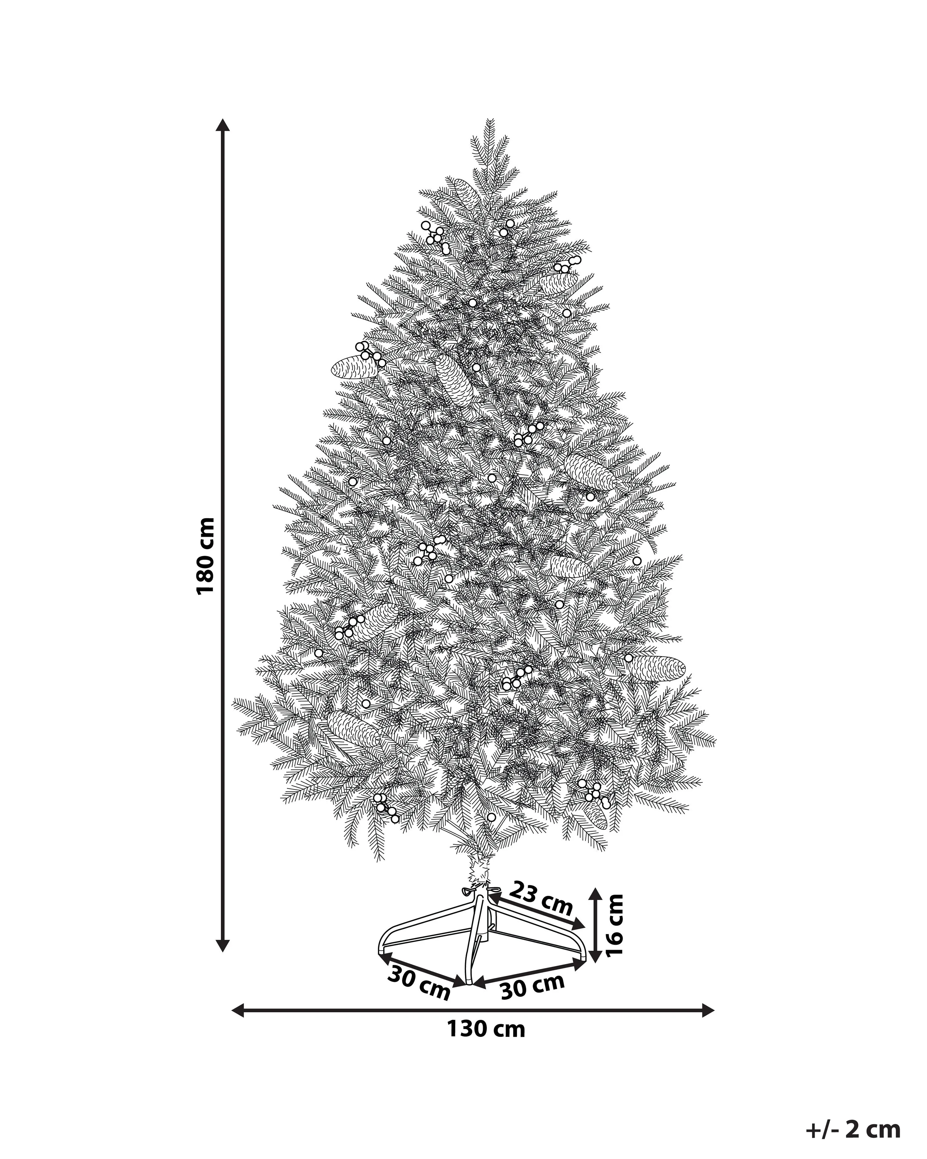 Kunstkerstboom LED JACINTO 180 cm Donkergroen