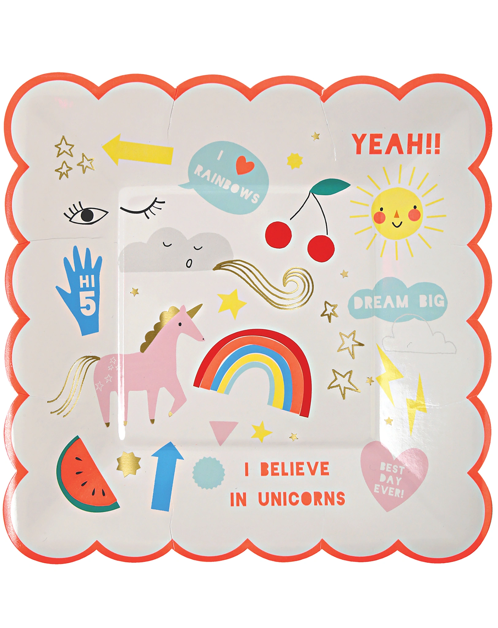 Pappteller I BELIEVE IN UNICORNS SMALL 8er-Set