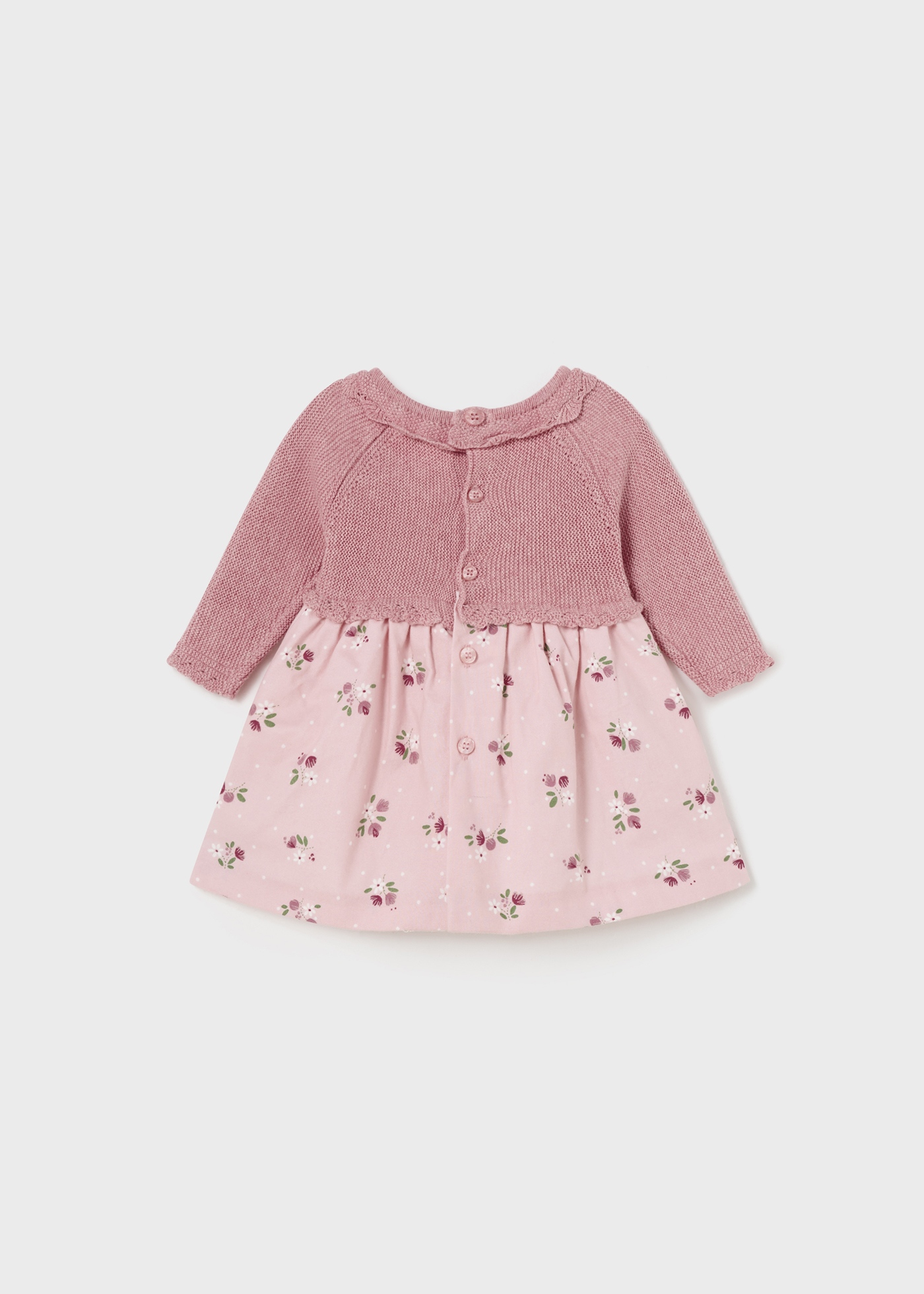 Vestido de malha combinada Better Cotton para recém-nascidos