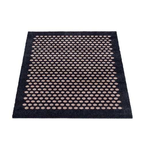 Tica Copenhagen Dot Gulvmåtte, Sort/Sand, 60x90 cm