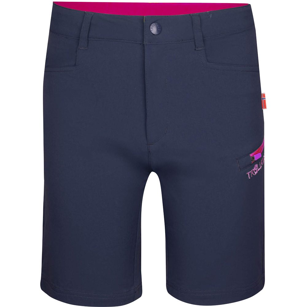 Trollkids Haugesund Shorts Kinder navy magenta