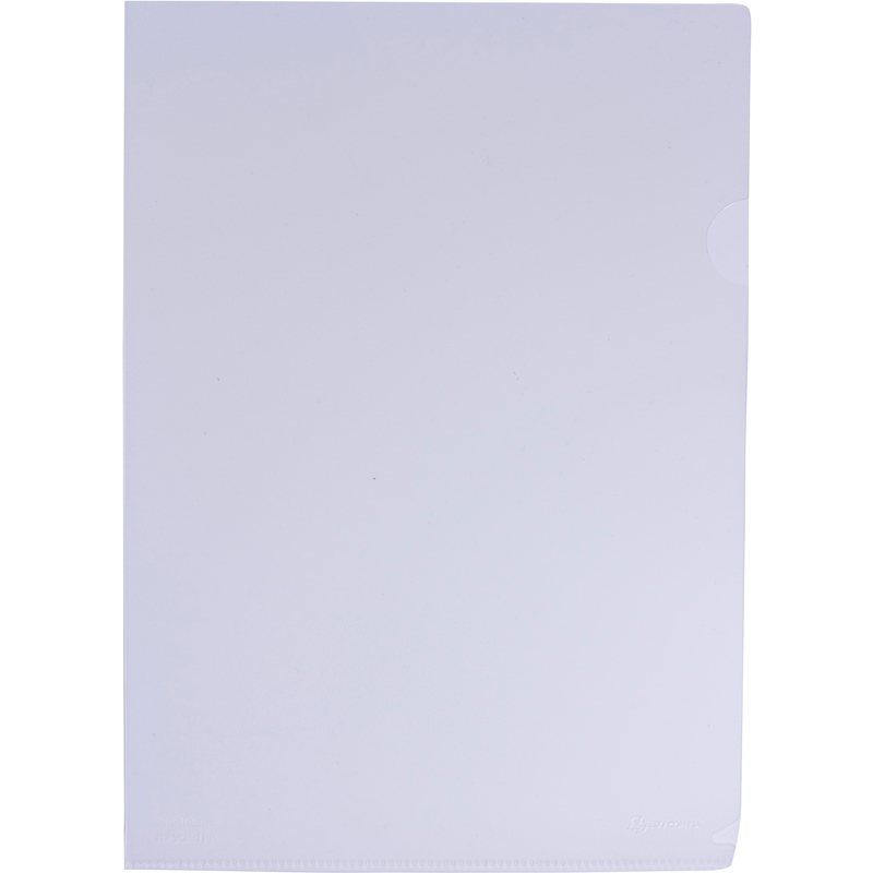 Exacompta Sichtmappen Recycling, 100 Stück, A4, 120 µm, genarbt, transparent