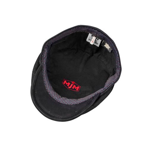 MJM Bang 32 Leather Flatcap, Black, XL
