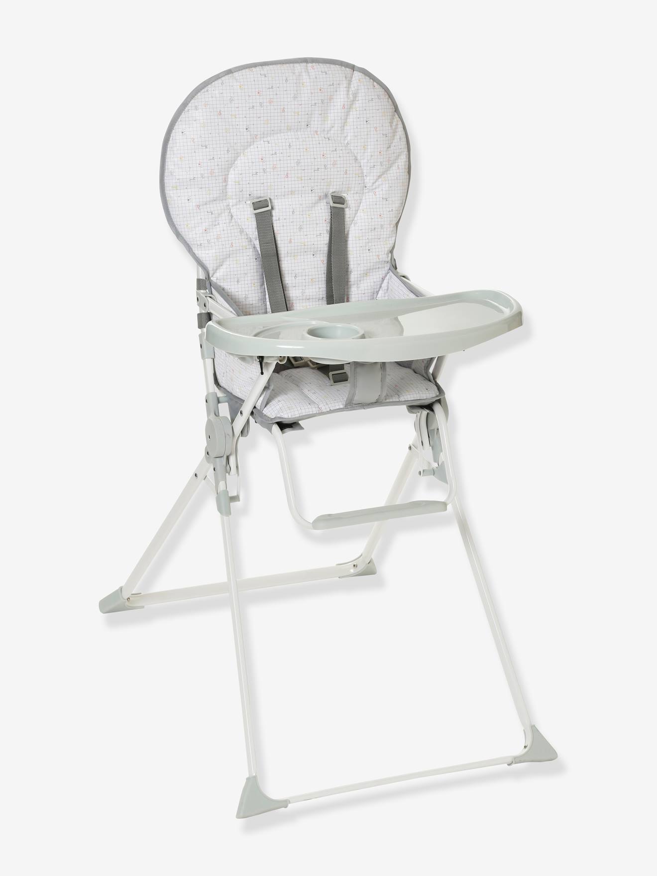 Cadeira alta Easyseat, branca clara com estampa