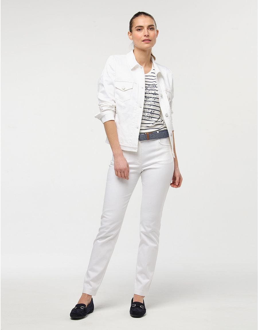 Veste en jean blanc