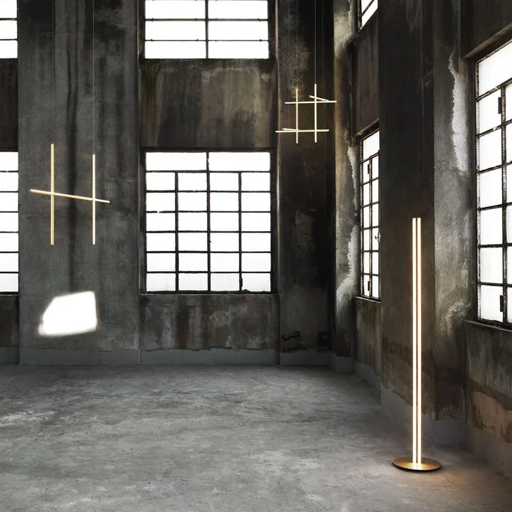 Flos - Coordinates S1 LED Pendelleuchte, champagner eloxiert
