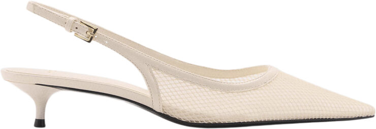 MANGO Heeled mesh heel shoes White