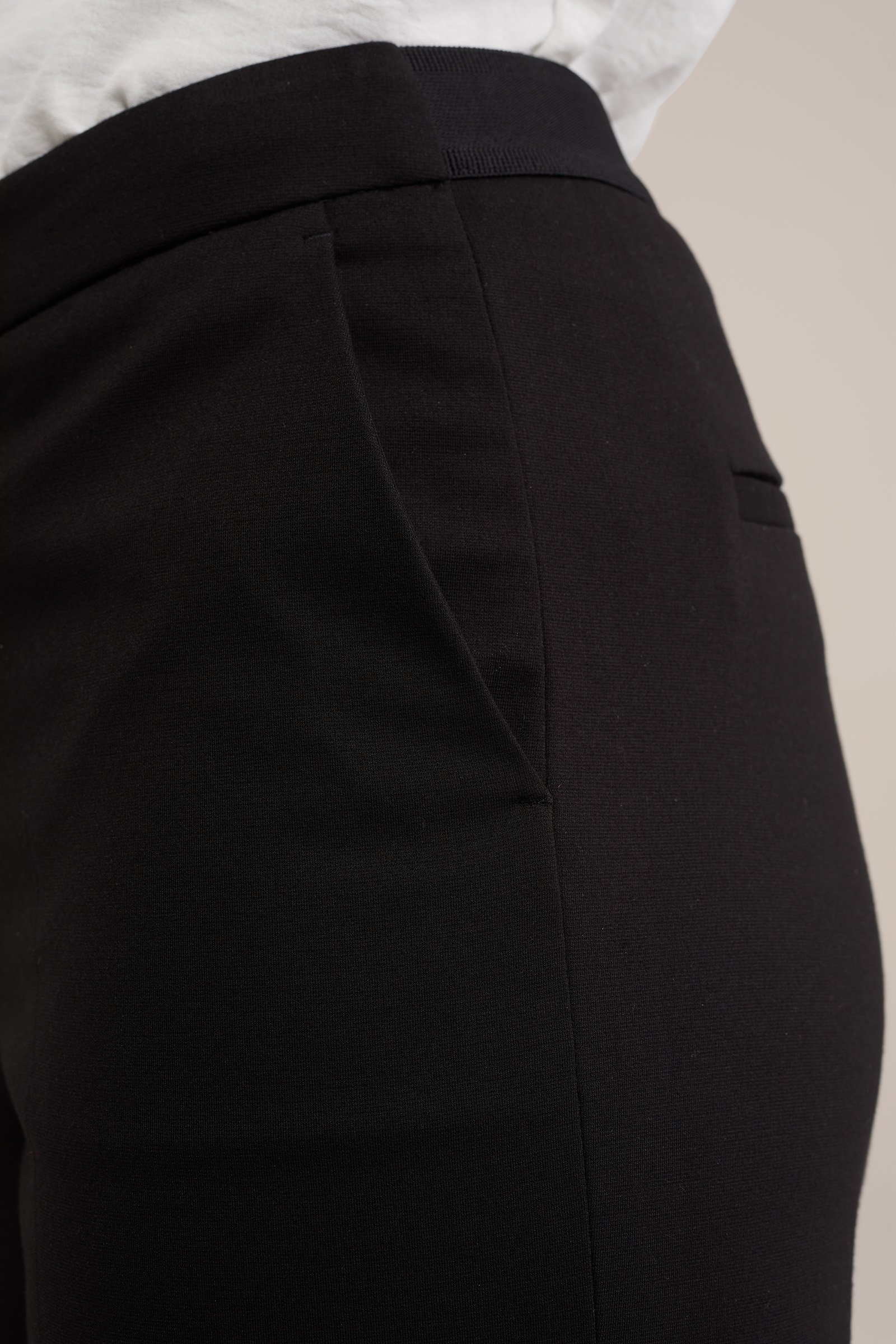 wide leg pantalon met stretch WE Fashion Zwart