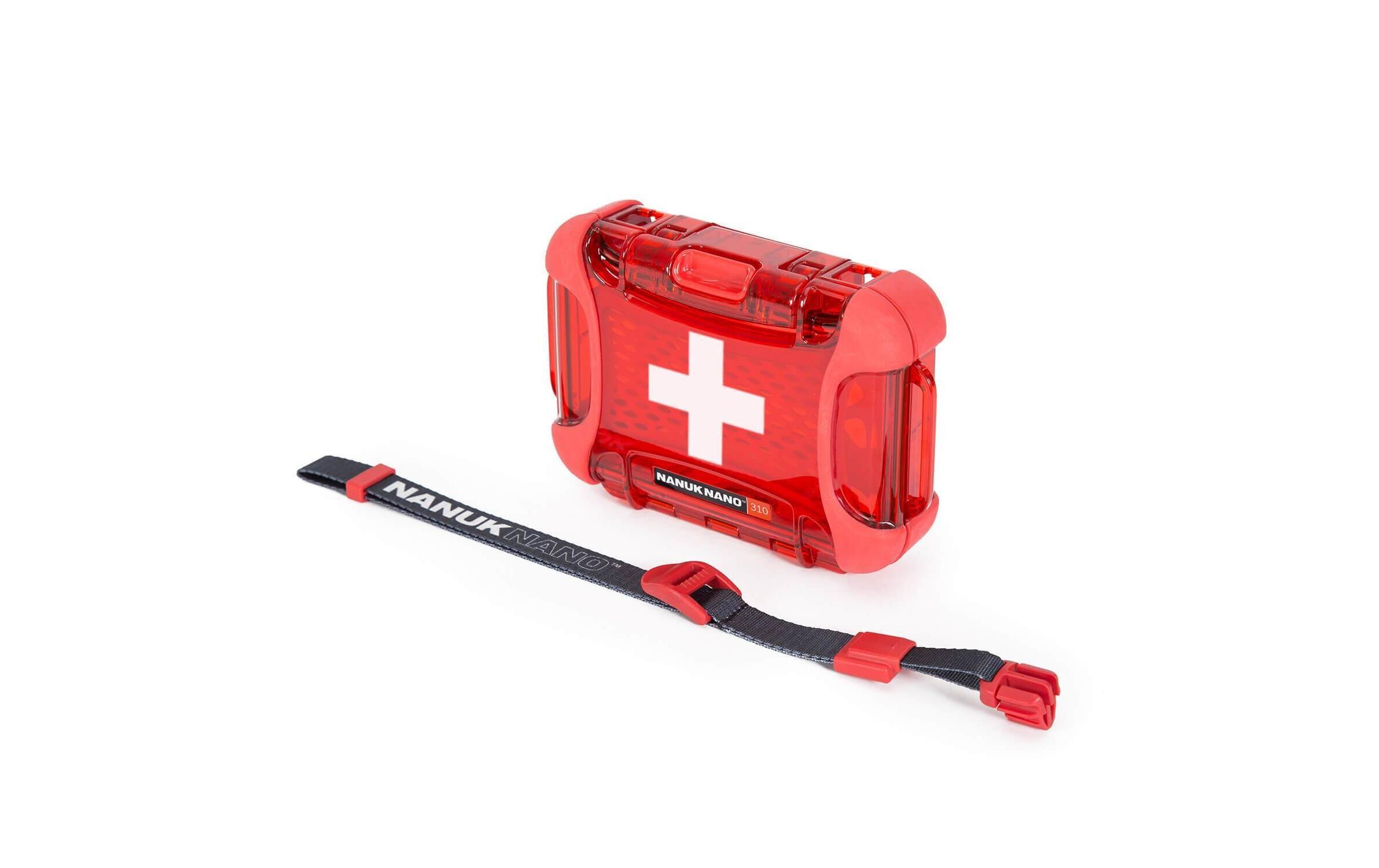 Outdoor-Koffer Nano Case 310 Erste-Hilfe leer Rot; WeissNANUK Case – leichter wasserdichter & robuster Hartschalenkoffer
