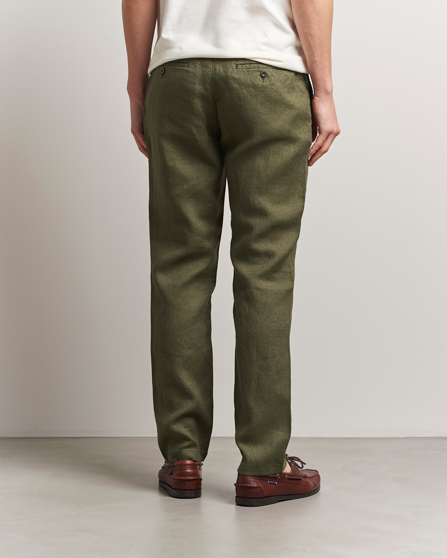GANT Relaxed Linen Drawstring Pants Juniper Green