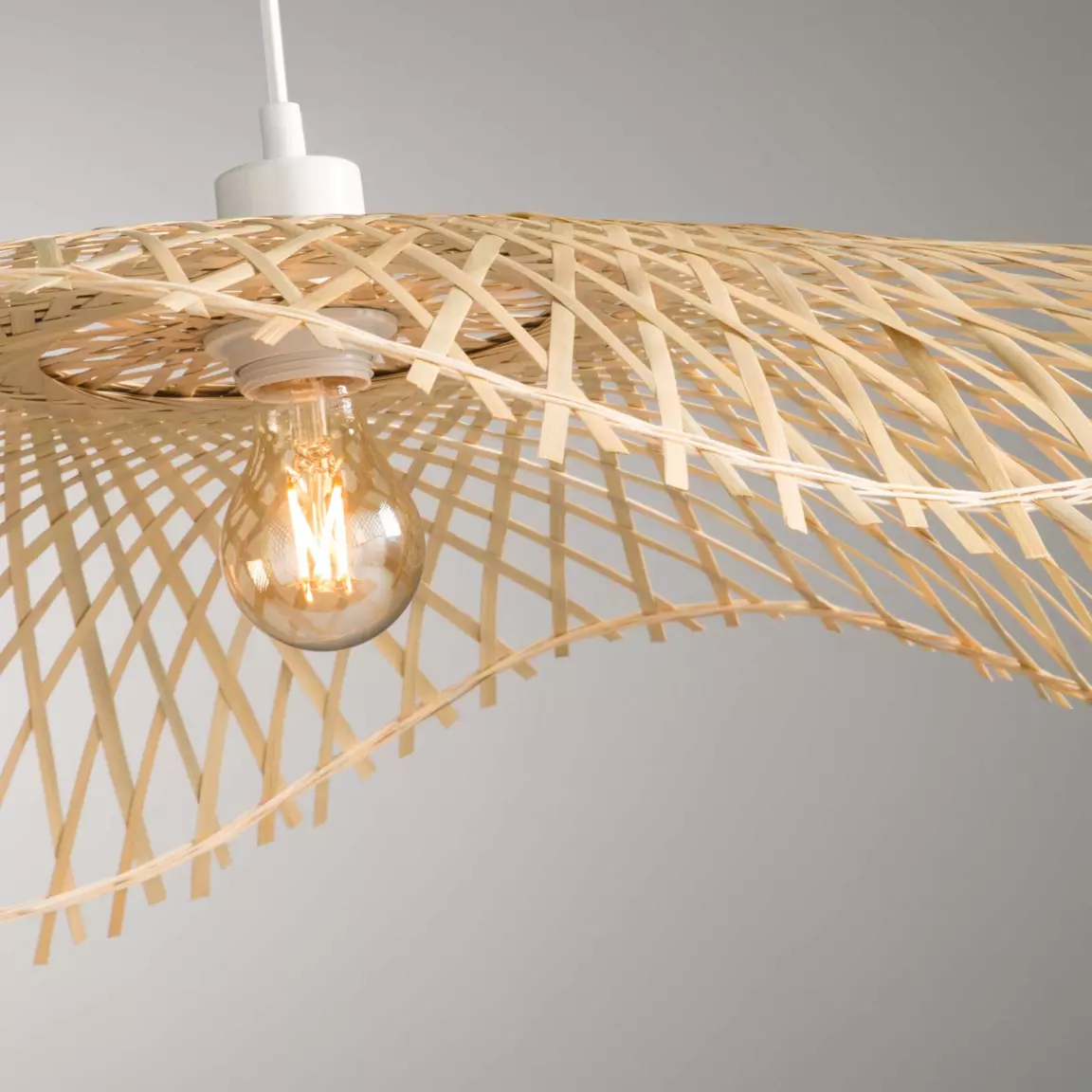 Suspension lumineuse bambou (D75 cm) Tess Naturel