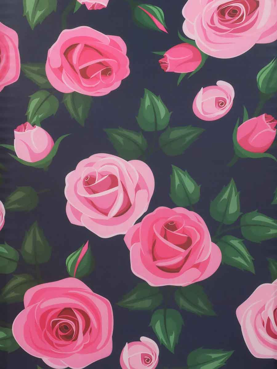 Housse de valise Periea Purple with Pink Roses M