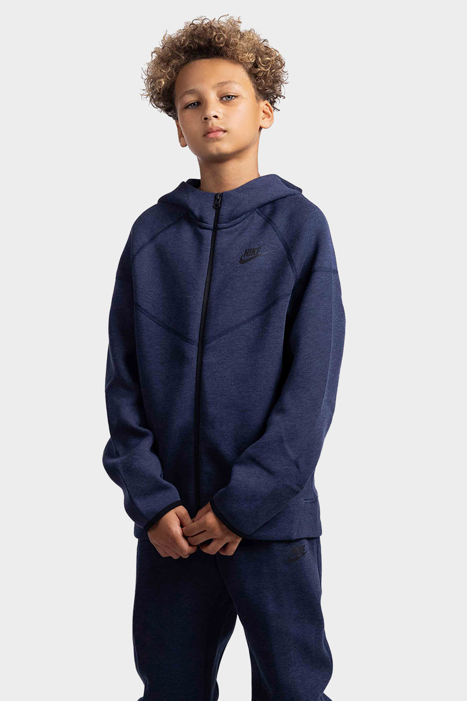 Nike Tech Fleece Trainingspak Kids Donkerblauw