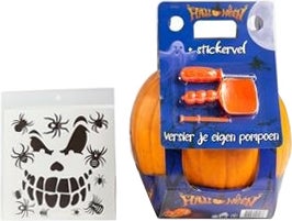 Pompoen met uitsnijset (Cucurbita) D 35 cm