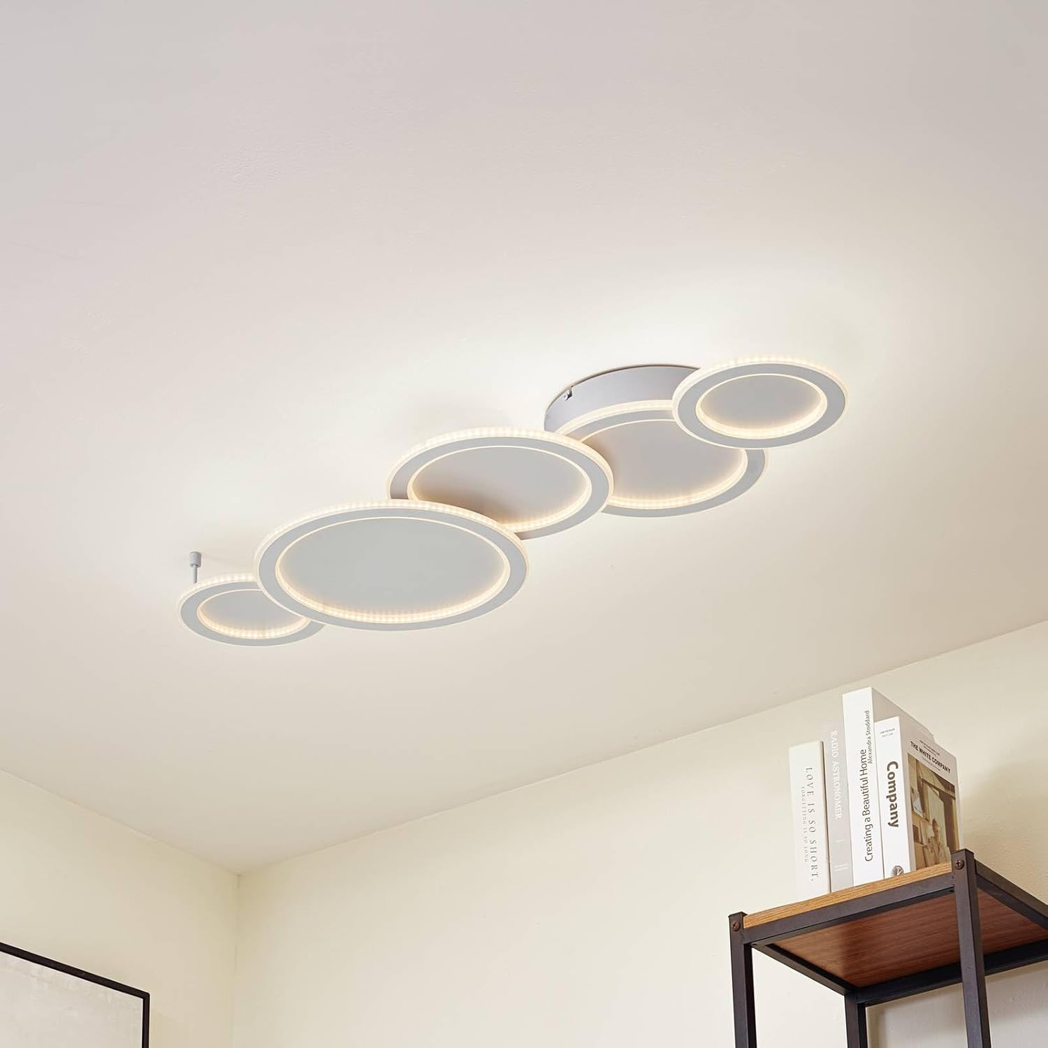 Lucande LED Deckenleuchte Diala dimmbar (Modern) in Weiß (5 flammig,) - Lampe Deckenlampe Wohnzimmerleuchte