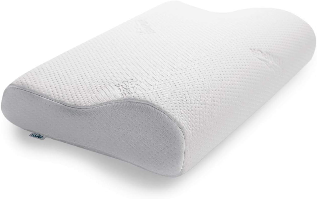 TEMPUR Original Schlafkissen Memory Foam, ergonomisches Nackenstützkissen für Seiten- und Rückenschläfer, Liegefühl fest, M (50 x 31 x 10/7 cm), Weiß