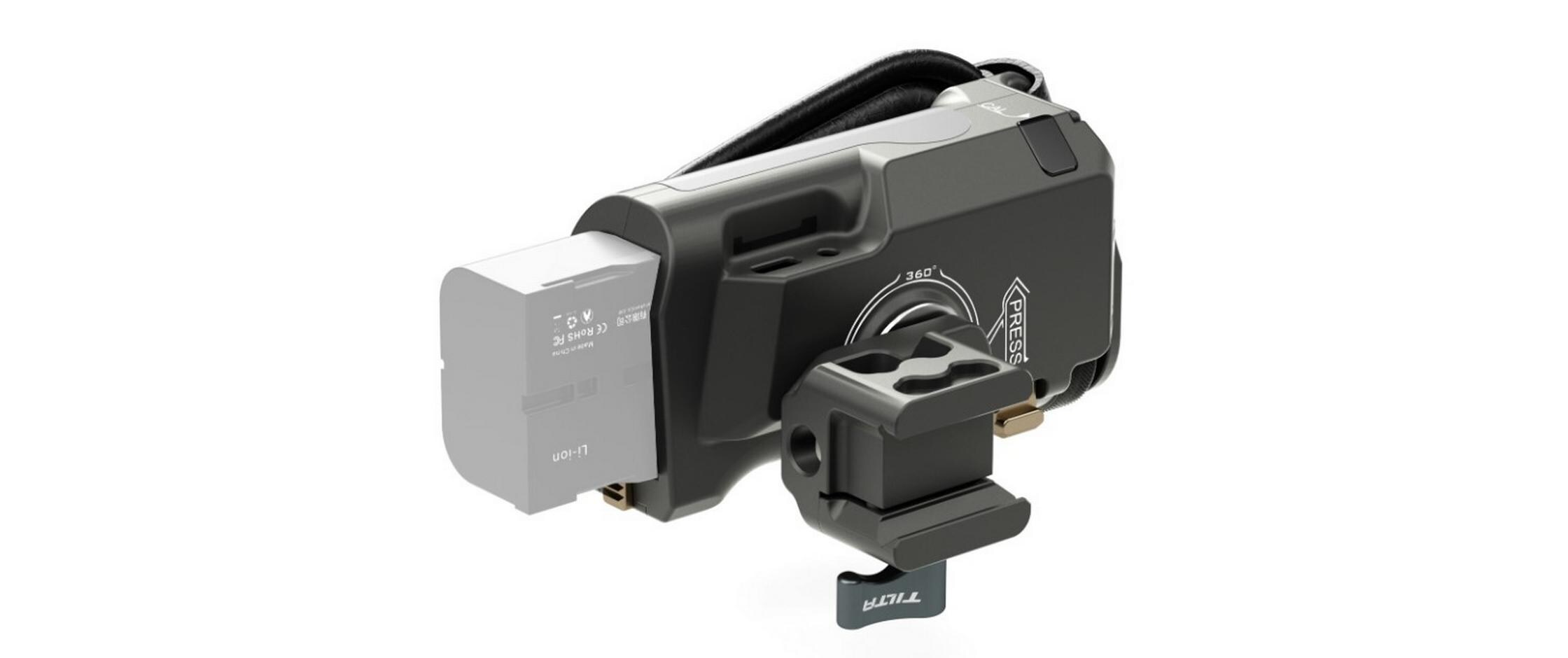 Left Side Advanced Focus Handle Type VI - Tilta Gray<br>Wird an der linken Seite der Tiltaing-Kamerakäfige befestigt