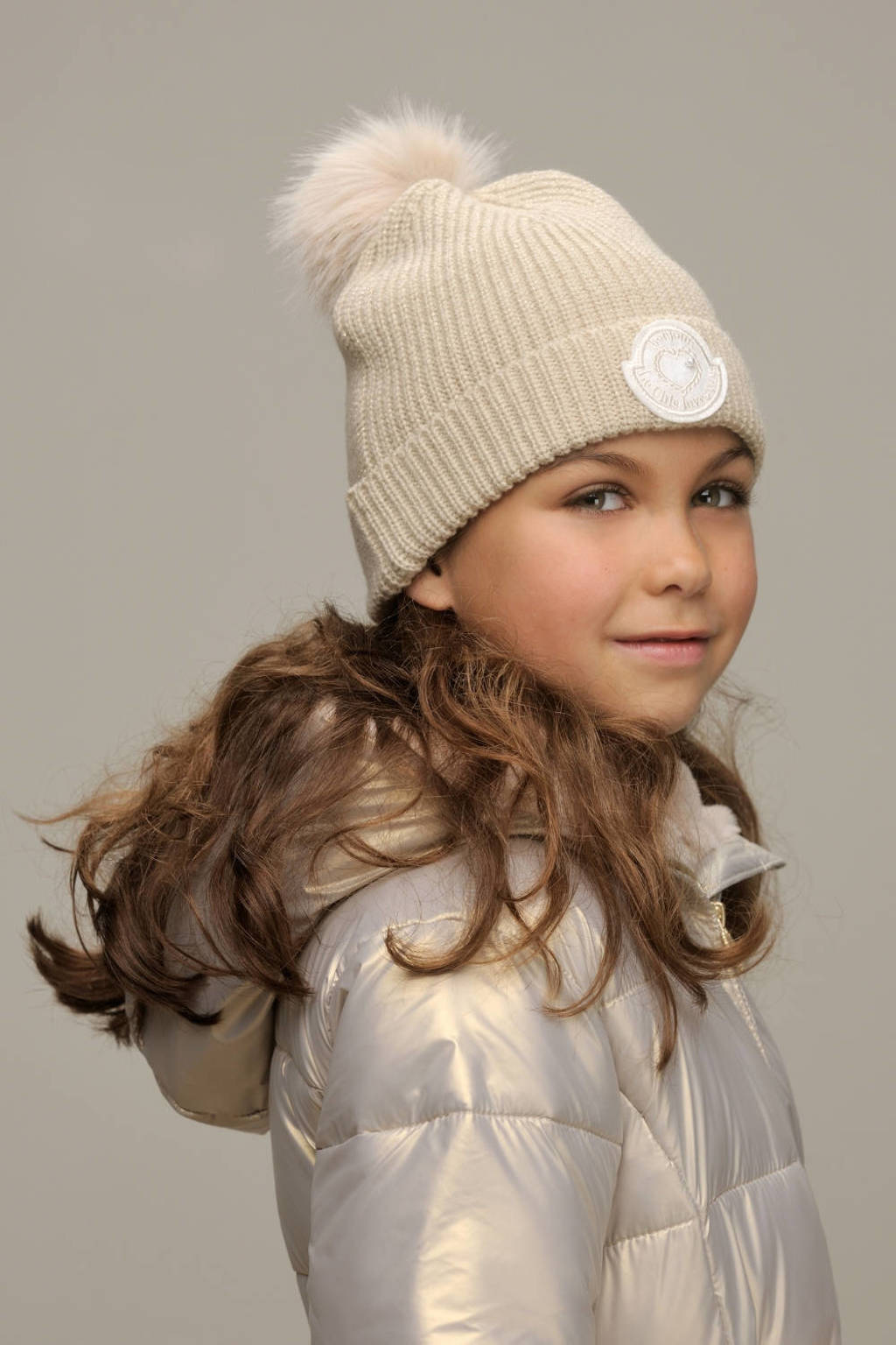 Le Chic muts + sjaal beige