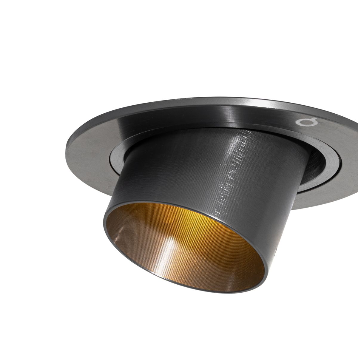 Set van 6 inbouwspots gunmetal GU10 35mm rond kantelbaar - Installa