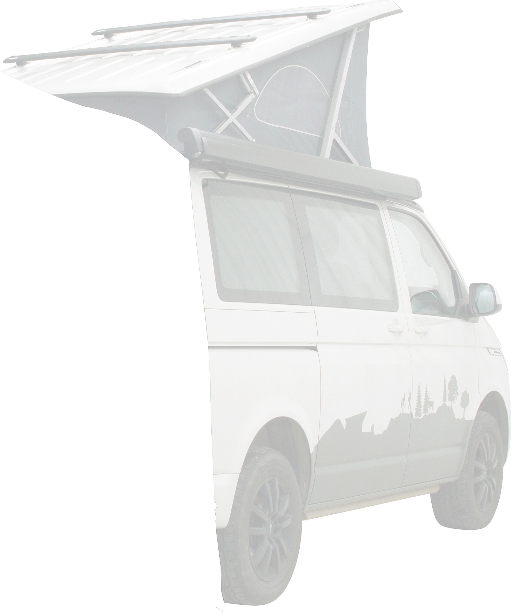 Outwell Sandcrest L Vorzelt / Heckzelt für Campingbusse / Transporter Grün