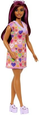 Barbie Fashionistas Dukke med Hjertemønstret Genserkjole