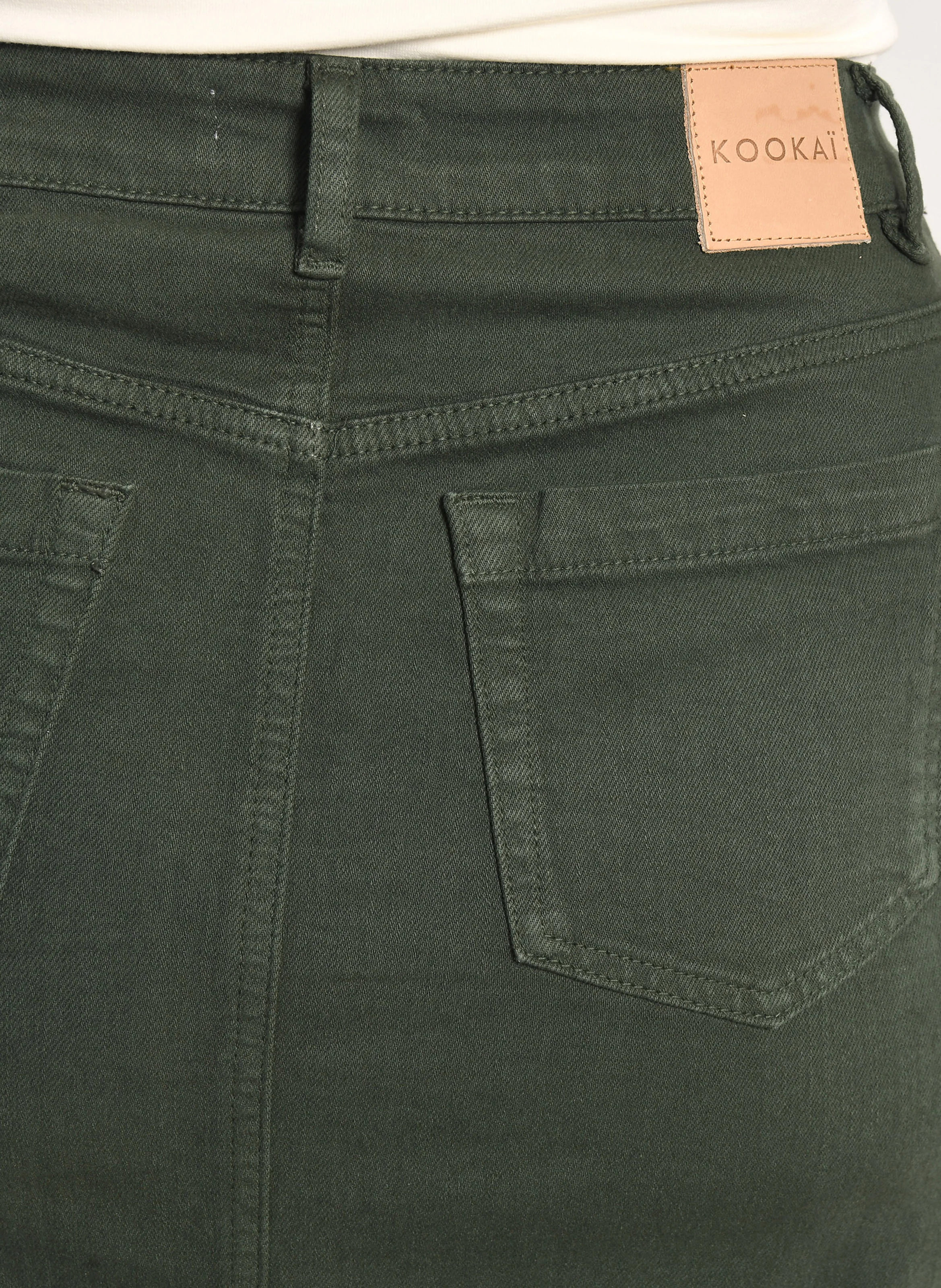 THADEE - Jupe midi en coton | Kaki