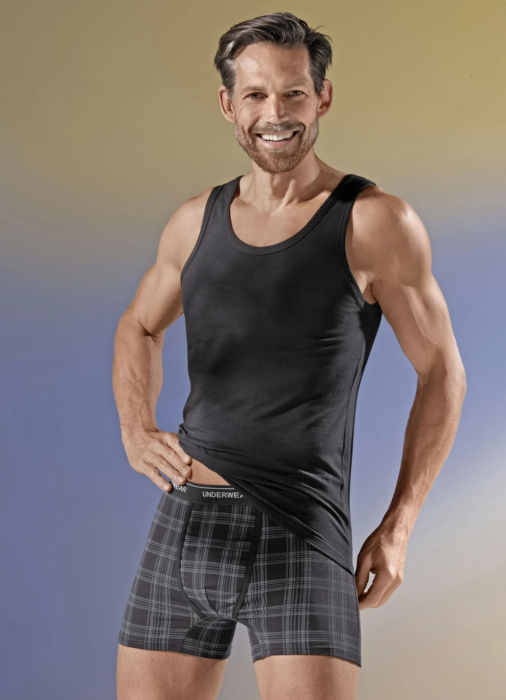 Dreierpack Pants mit Karodessin