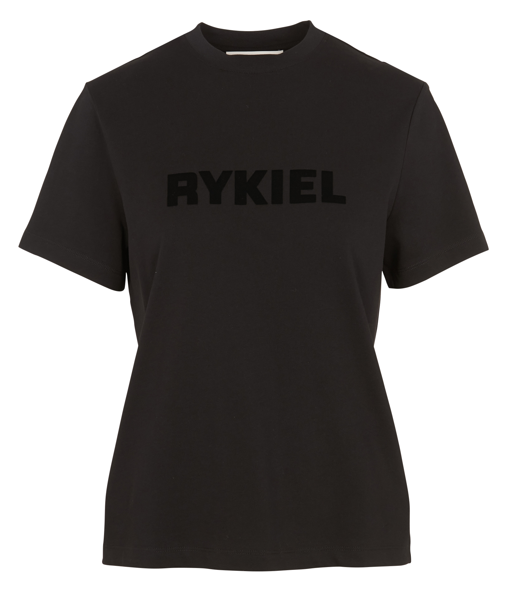 Tee-shirt col rond en coton | Noir