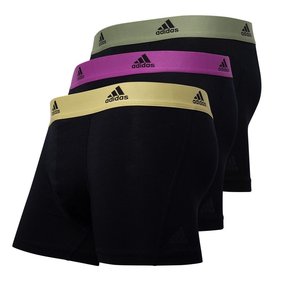 adidas Boxers Active Flex Cotton Pack de 3 - Noir/Jaune/Rose/Vert