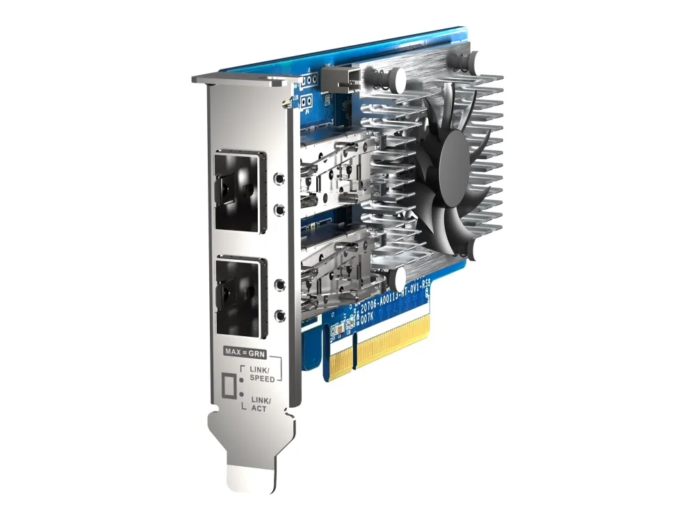 QNAP QXG-25G2SF-CX6 - Netværksadapter - PCIe 4.0 x8 lavprofil - 25 Gigabit SFP28 x 2 - for QNAP TS-H2490FU