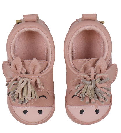 Melton Leder-Krabbelschuhe - Horse - Ash Rose