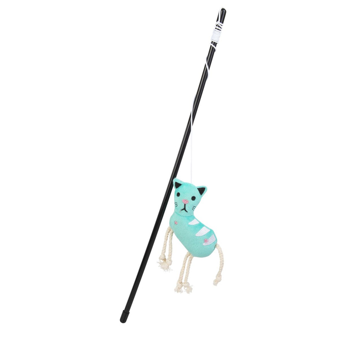 Katzenspielzeug - Spielangel mit Katze - ca. 47 cm