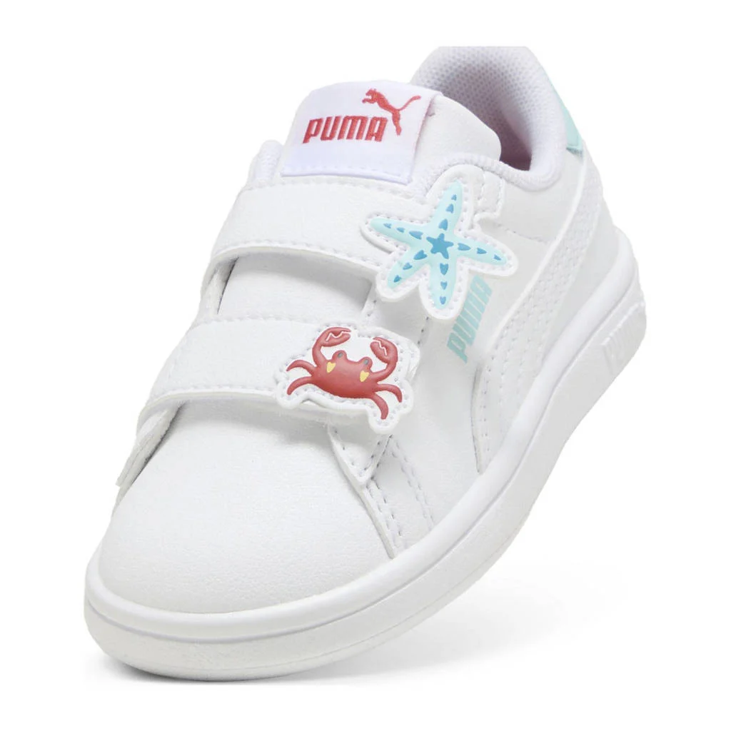 Puma Smash 3.0 Badges Vsneakers wit/lichtblauw/rood