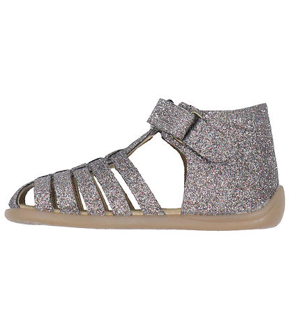 Pom Pom Sandalen - Starter Klettband Zopf - Multi Glitter